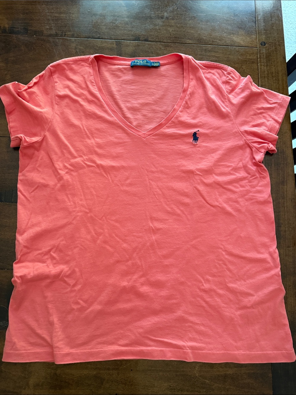 Ralph Lauren Polo Women's Coral V-Neck Tee